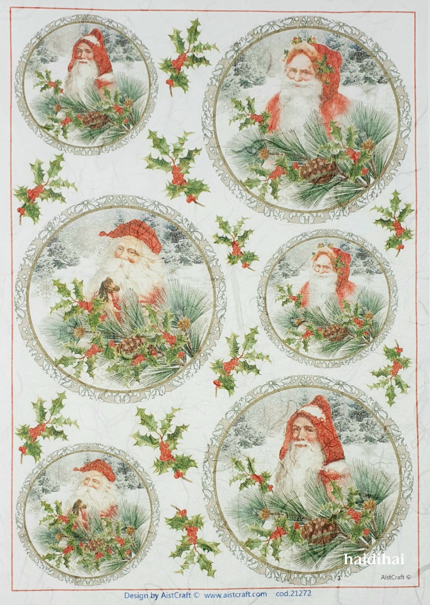 Hârtie de orez – Santa Claus – A4 1 Hârtie de orez – Santa Claus – A4