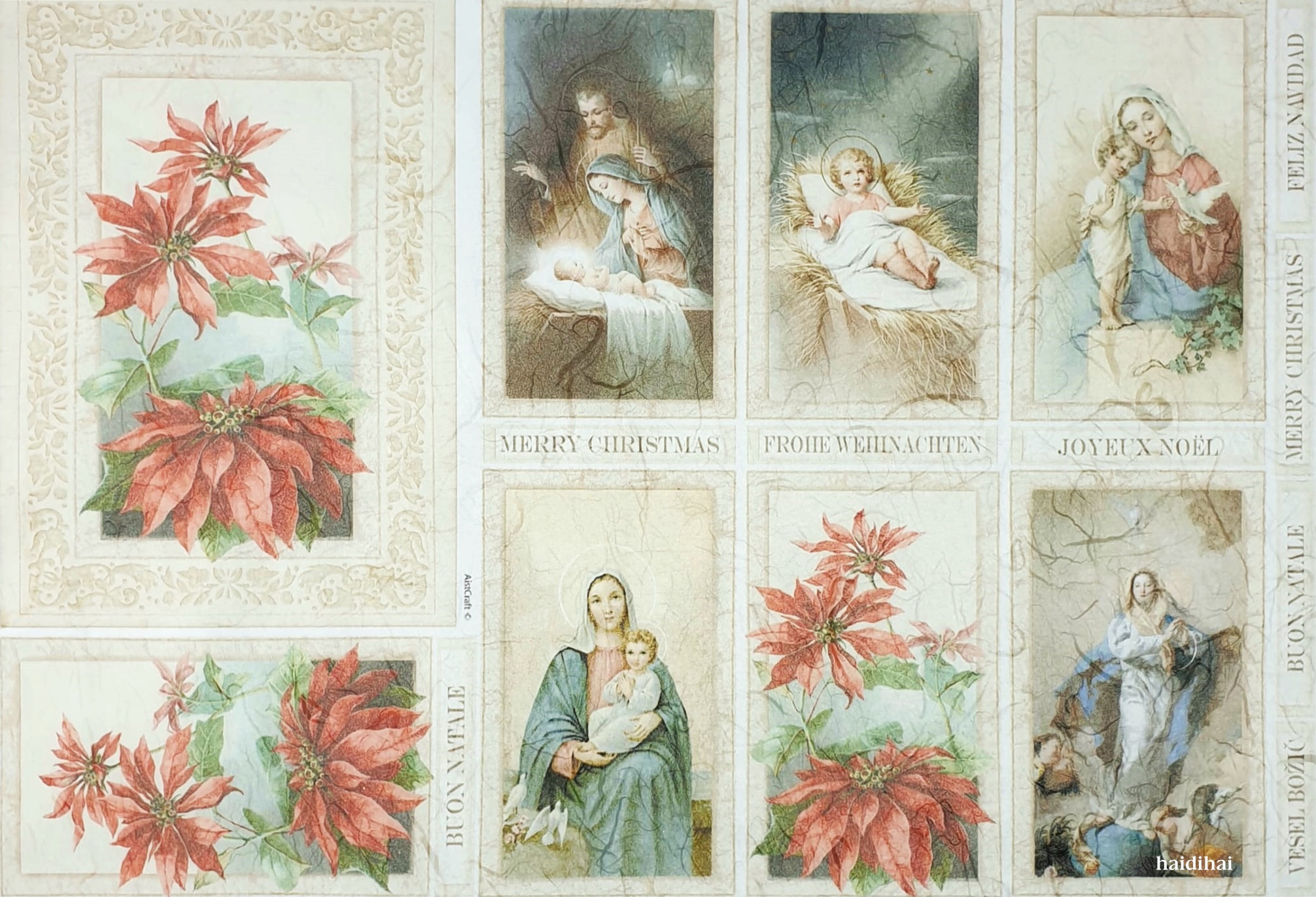 Hârtie de orez – The Nativity Scene - 32x45 cm 1 Hârtie de orez – The Nativity Scene - 32x45 cm