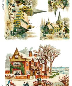 Hârtie de orez – Winter Church – A4