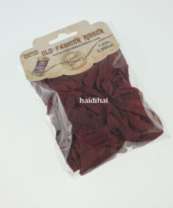 Panglică decorativă - Xmas Burgundy - set 5 buc