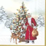 Șervețel - Annual Christmas Santa - 25x25 cm