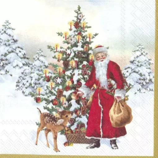 Șervețel - Annual Christmas Santa - 25x25 cm 1