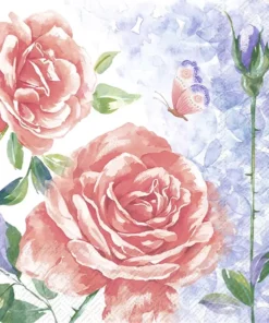 Șervețel - Aquarell Rose - 33x33 cm