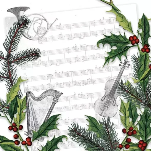Șervețel - Christmas Song - 33x33 cm 1