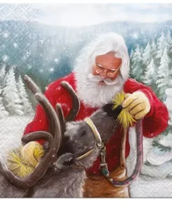 Șervețel - Feeding the Reindeer - 33x33 cm