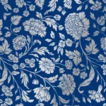 Șervețel - George V. embossed blue silver - 33x33 cm