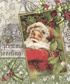 Șervețel - Nostalgic Santa - 33x33 cm
