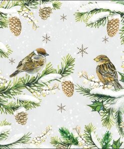 Șervețel - Sparrows in Snow - 25x25 cm