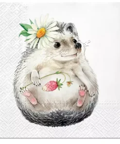 Șervețel - Wild Strawberry Hedgehog - 33x33 cm