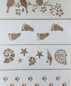 Set 4 șabloane - Mix - 10x30 cm