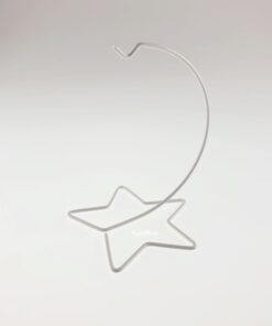 Suport metalic alb – stea – 16,5 cm