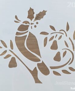 Șablon - Bird with Ilex - 20x20 cm