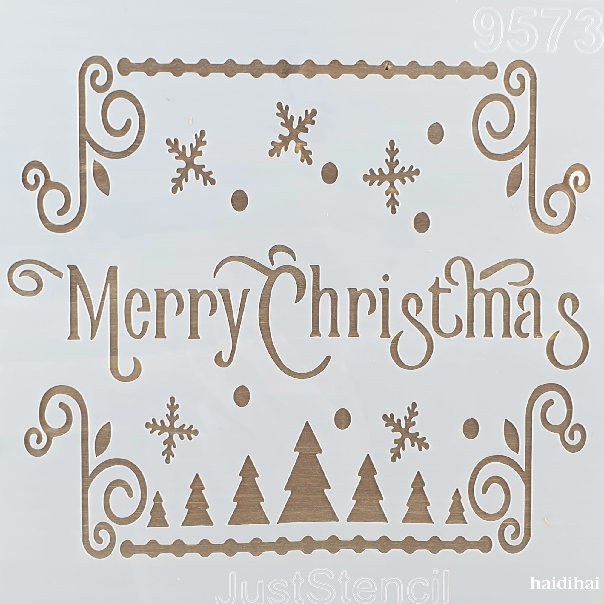 Șablon - Merry Christmas 2- 20x20 cm 1 Șablon - Merry Christmas 2- 20x20 cm