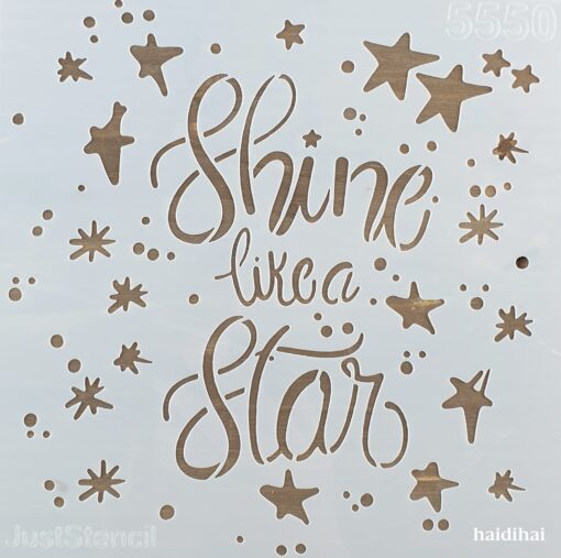 Șablon - Shine Like a Star - 20x20 cm 1