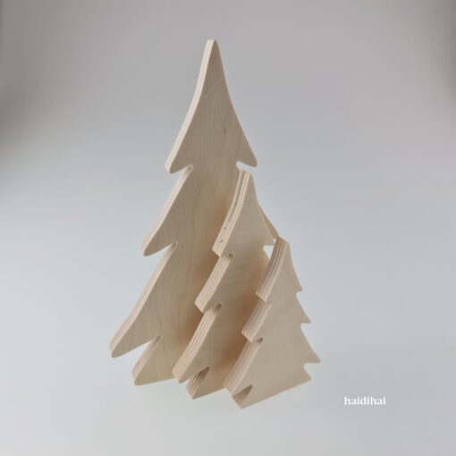 Brad de Crăciun - lemn - set 3 buc. 1
