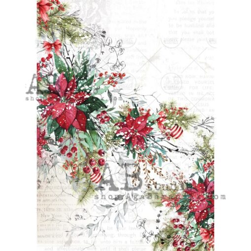 Hârtie de orez - Christmas Flower - A4 1