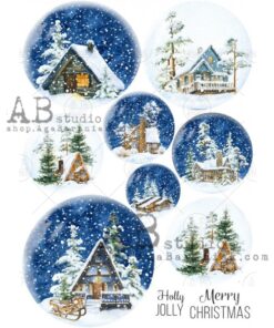 Hârtie de orez - Christmas Landscape 5 - A4
