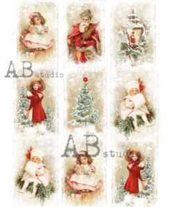 Hârtie de orez - Christmas Scenes - A4