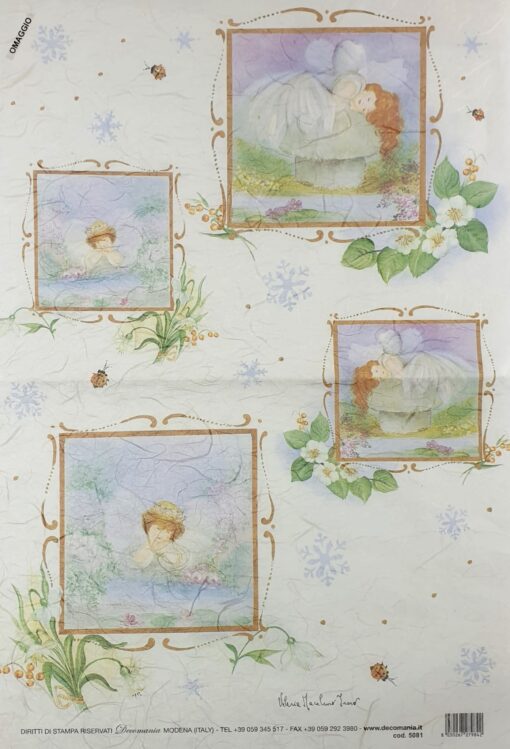 Hârtie de orez DECOMANIA – Zâna primăverii – 35×50 cm 1