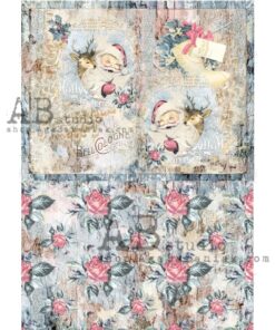 Hârtie de orez - Happy Santa - A4