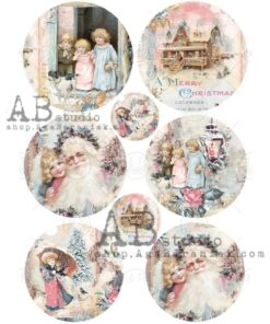 Hârtie de orez - Merry Christmas - A4