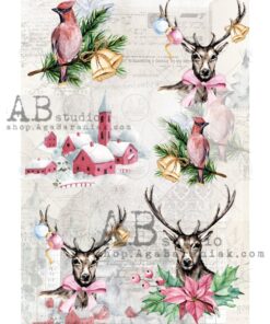 Hârtie de orez - Mr. and Mrs. Deer -A4