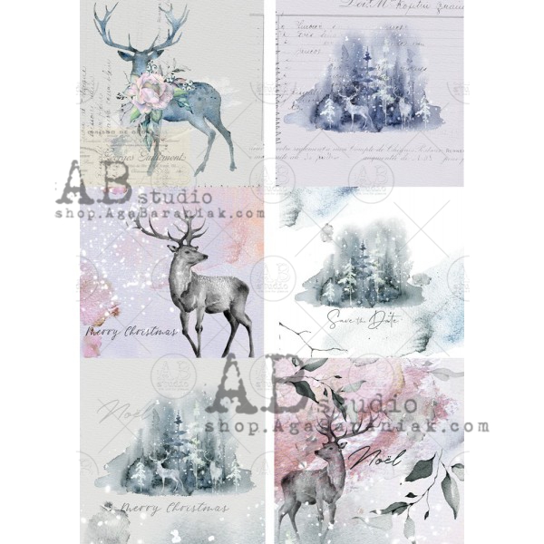 Hârtie de orez - Noel - A4 1 Hârtie de orez - Noel - A4