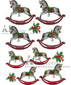 Hârtie de orez - Rocking Horse - A4