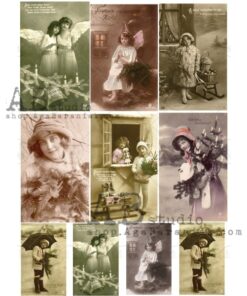 Hârtie de orez - Victorian Photos - A4