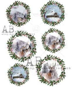 Hârtie de orez - Winter Scenes - A4