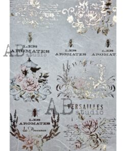 Hârtie de orez aurită - Les Aromates - A4