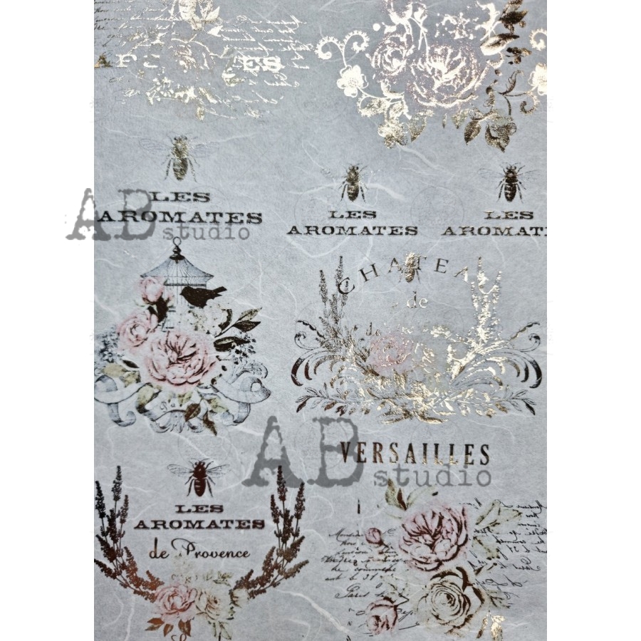 Hârtie de orez aurită - Les Aromates - A4 1 Hârtie de orez aurită - Les Aromates - A4