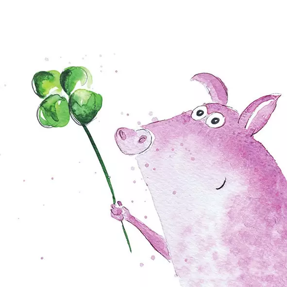 Șervețel - Lucky Pig - 33x33 cm 1 Șervețel - Lucky Pig - 33x33 cm