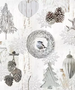 Șervețel - White Decorations - 33x33 cm