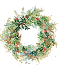 Șervețel – Christmas Hill Wreath - 33x33 cm