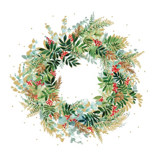Șervețel – Christmas Hill Wreath - 33x33 cm 1