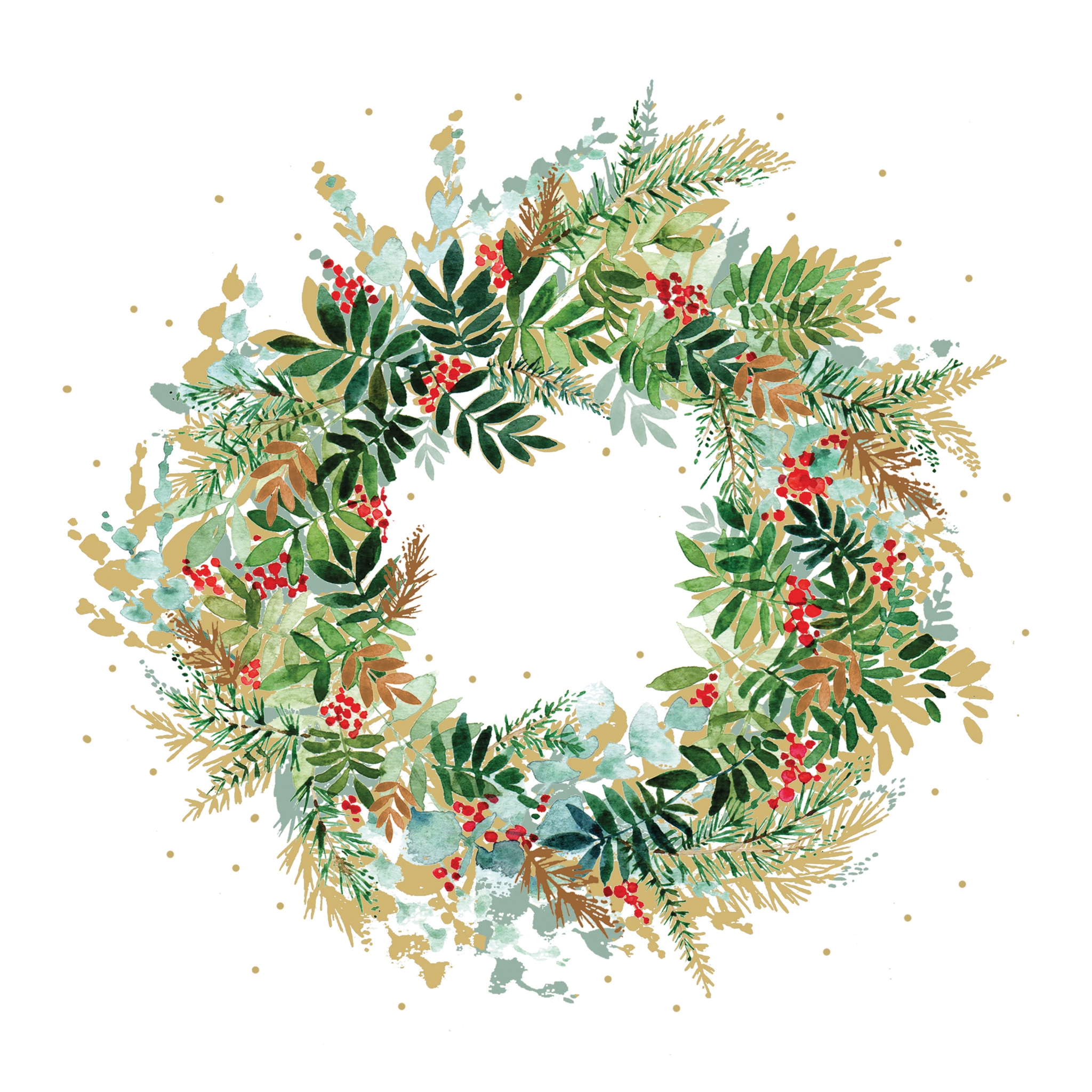 Șervețel – Christmas Hill Wreath - 33x33 cm 1 Șervețel – Christmas Hill Wreath - 33x33 cm