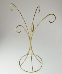 Suport metalic - 5 brațe - auriu - h52 cm