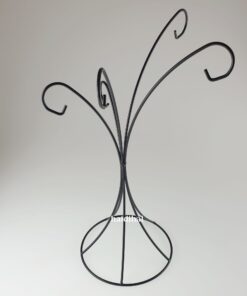 Suport metalic - 5 brațe - negru - h52 cm