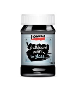 Vopsea tablă pentru sticlă - negru - 100 ml - Pentart