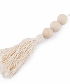 Ciucure din bumbac cu mărgele - lungime 20 cm