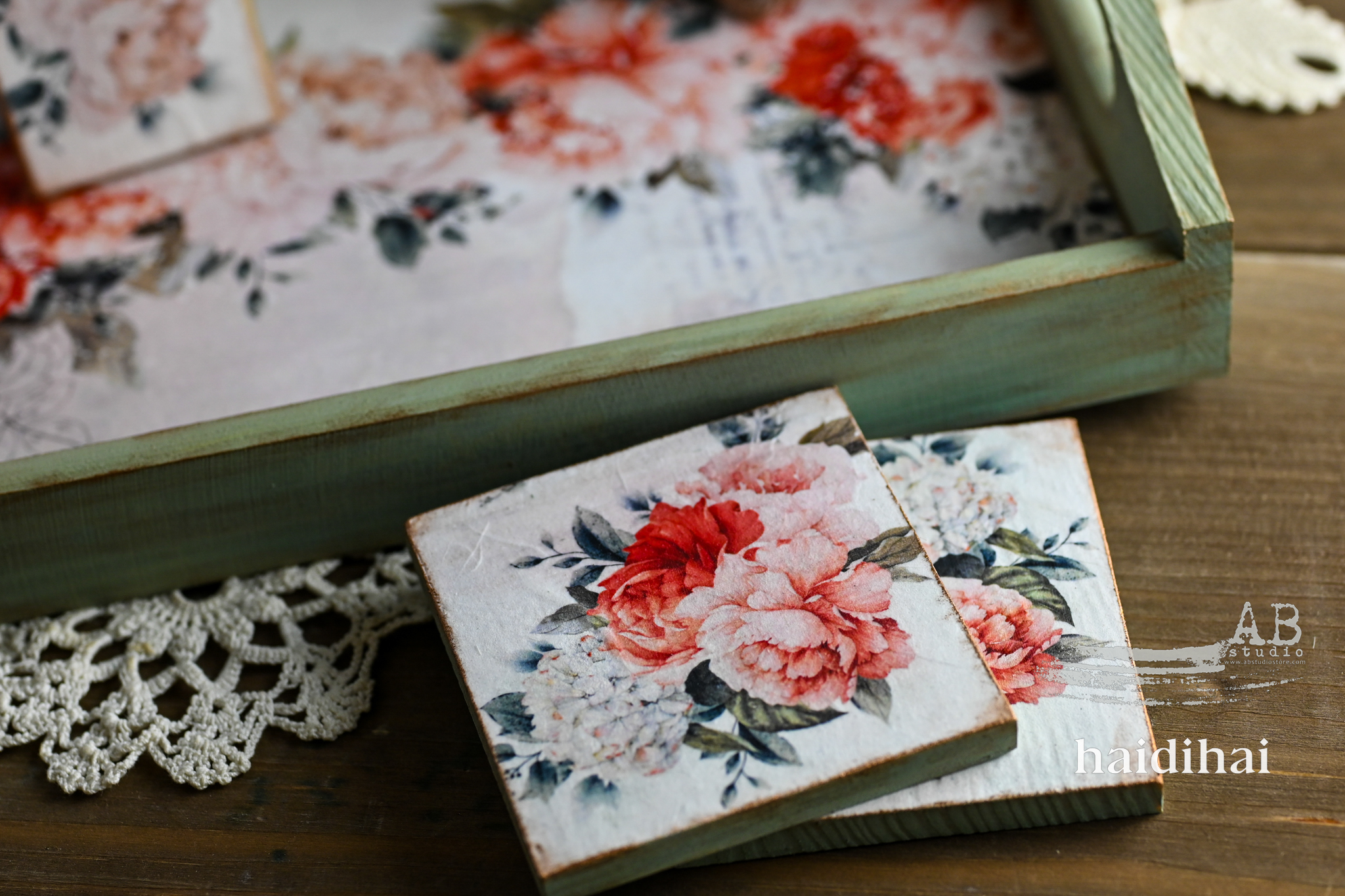 Hârtie de orez - Wreath of Peonies - A4 3 Hârtie de orez - Wreath of Peonies - A4 - imagine 3
