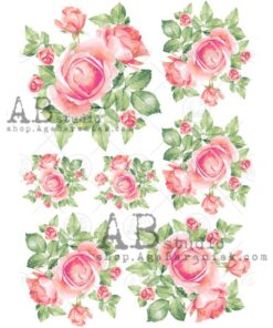 Hârtie de orez - Bunch of Roses - A4