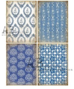 Hârtie de orez - Deco Blue - A4
