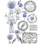 Hârtie de orez - Forget me not - A4