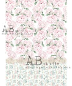 Hârtie de orez - Grandeur Rose - A4 
