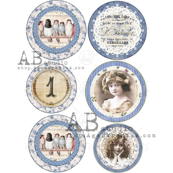 Hârtie de orez - Medallions - A4 1 Hârtie de orez - Medallions - A4