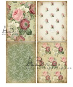 Hârtie de orez - Vintage Wallpaper - A4