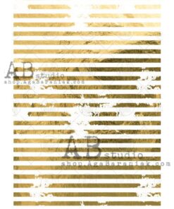 Hârtie de orez aurită - Gold Stripes - A4