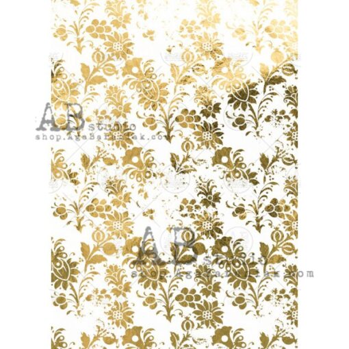 Hârtie de orez aurită - Gold Wallpaper - A4 1